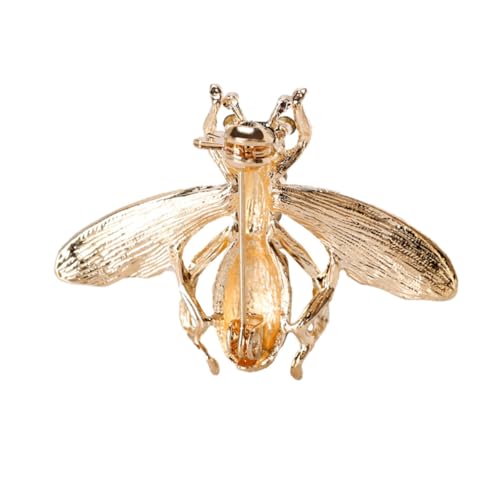 Outanaya Stilvolle Bienenbrosche Anstecknadel Elegant Vergoldet Modisches Accessoire für Anzug Kleidung Corsage Damen Schmuck von Outanaya