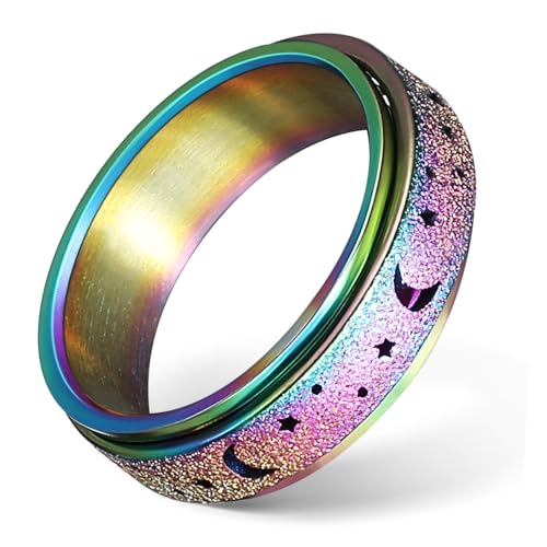 Outanaya Titanium Spinning Fidget Ring Damen Robuster Drehbarer Spinner Ring Für Alltag Party Elegantes Design Stackbarer Schmuck Outanaya Titanium Spinning Fidget Ring Damen Robuster Drehbarer Spinner Ring Für Alltag Party Elegantes Design Stackbarer Schmuck von Outanaya