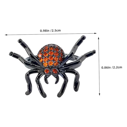 Outanaya Verstellbarer Punk Spider Ring Damen Herren Offener Vintage Spinnenring mit Strass Dekorativer Gothic Schmuck Flexibler Finger Ring für Party und Cosplay von Outanaya