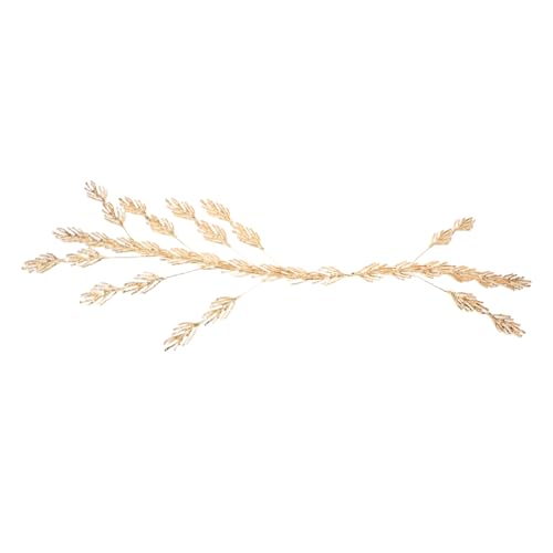 Outanaya Verstellbares Braut Haarband mit Goldenem Metallblatt Verarbeitung Leichtes Komfortables Kopfstück für Hochzeit Party Ball und Besondere Anlässe von Outanaya