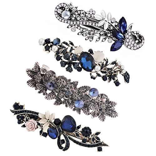 Outanaya Vintage Haarklammern Teiliges Retro Haarspangen mit Strassblumen Frühling Clips Damen Haarschmuck für Hochzeit Party Alltag von Outanaya