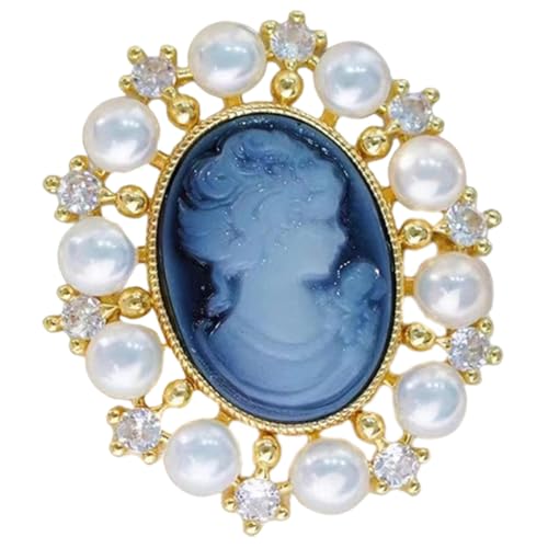 Outanaya Vintage Perlenbrosche Damen Kupfer Anstecknadel mit Präge Design für Kleidung Taschen Schals Retro Schmuckpin für Besondere Anlässe Wie Party und Abschlussfeier von Outanaya