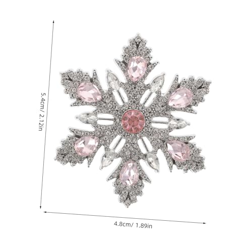 Outanaya Weihnachtsbrosche Schneeflocke Strass Lapel Pin Elegant Leicht Für Anzug Mantel Pullover Vielseitig Büro Party Schmuck Zubehör von Outanaya