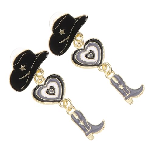 Outanaya Western Ohrringe Damen Cowboy Stiefel und Hut Design Mehrlagige Statement Creolen Westernstiefel Schmuck für Frauen Westernstil Halloween Karneval Cosplay von Outanaya