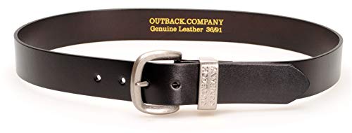 Outback.Company Leder Gürtel/Leather Belt, 46inch / 117cm, Brown/Braun von Outback.Company