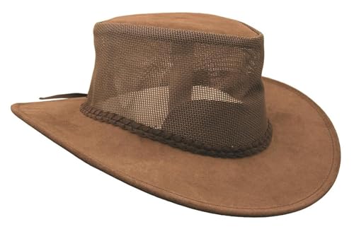 Outbacker Australischer Kinder Cowboy-Hut aus Netz und Wildleder-Größe 53-54 cm von Outbacker