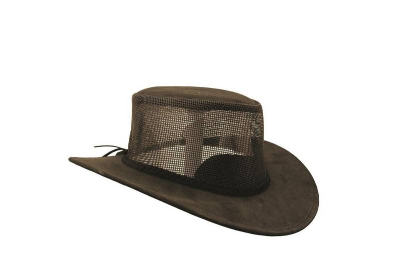 Outbacker Cowboyhut Australischer Kinder Cowboy-Hut aus Netz und Wildleder-Größe 53-54 cm von Outbacker