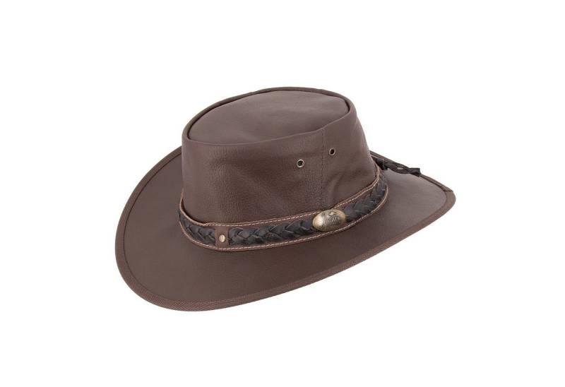 Outbacker Cowboyhut Australischer Lederhut Roo Nomad Traveller aus echtem Känguruleder- kn von Outbacker