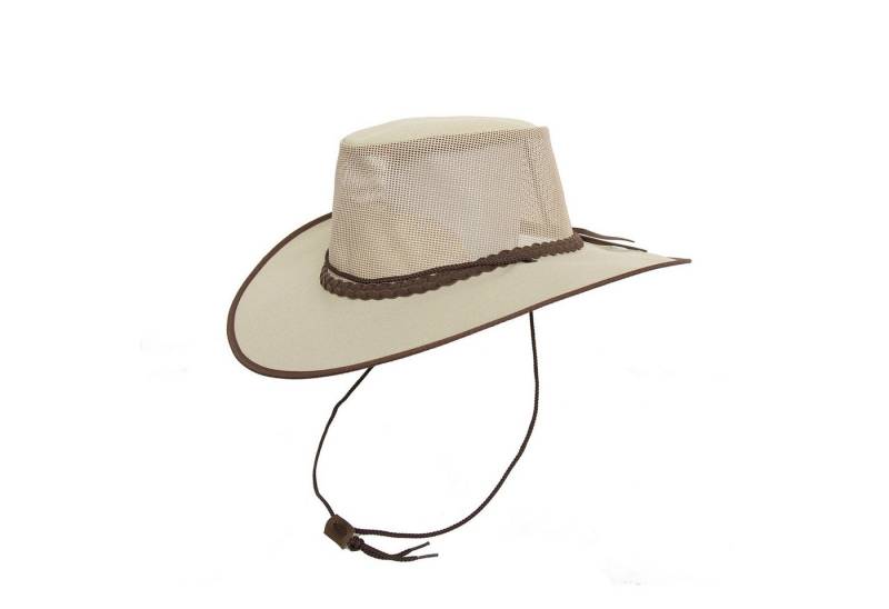 Outbacker Cowboyhut Sommerhut „Bush Breeze“ für Erwachsene aus Baumwoll-Nylon, UPF 50+ Kinnband, Meshkrone, wassertauglich von Outbacker