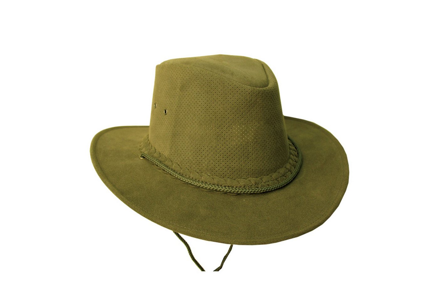 Outbacker Cowboyhut Outdoor Sommerhut aus veganem Leder mit perforiertem Block super leich von Outbacker