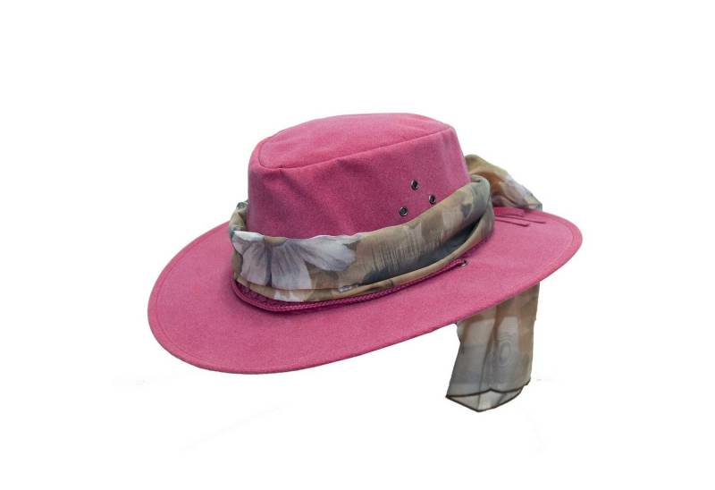 Outbacker Cowboyhut Outdoor Sommerhut mit Hutschal aus veganem Leder super leicht und luft von Outbacker