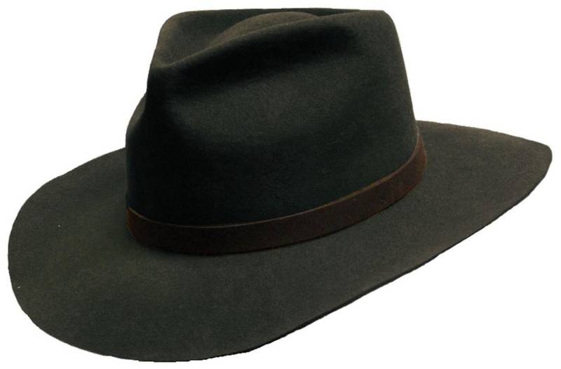 Outbacker Fedora Formstabiler Outdoor Filz-Hut, allwettertauglich mit breiter Krempe in echte Wolle- robust & knautschbar von Outbacker