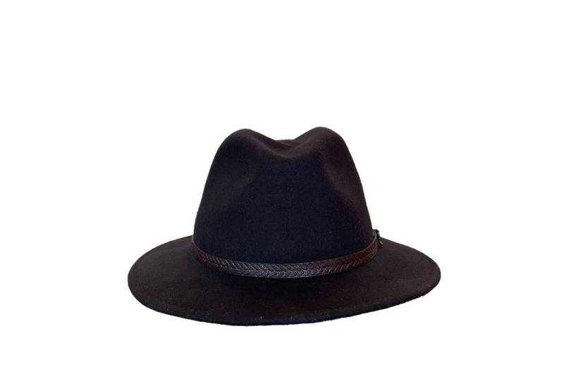 Outbacker Filzhut Axel- knautschbarer Wollfilz in 3 Farben mit Hutband aus veganem Leder von Outbacker