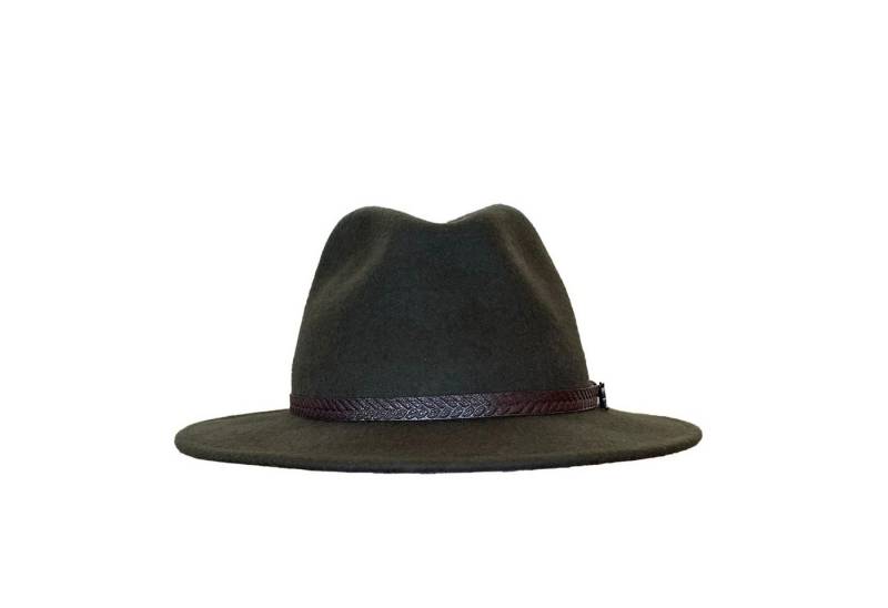 Outbacker Filzhut Axel- knautschbarer Wollfilz in 3 Farben mit Hutband aus veganem Leder von Outbacker