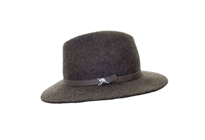 Outbacker Filzhut Clancy Wollfilzhut- knautschbar in 5 Melange Farben mit Echtlederband von Outbacker