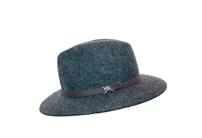 Outbacker Filzhut Clancy Wollfilzhut- knautschbar in 5 Melange Farben mit Echtlederband von Outbacker
