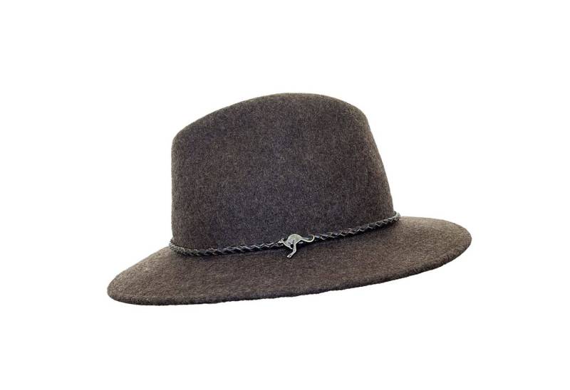 Outbacker Filzhut Marouba Wollfilzhut- knautschbar in 5 Melange Farben mit Lederkordel von Outbacker