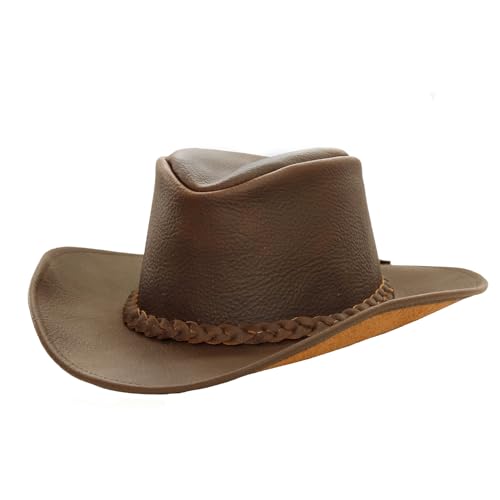 Kinder Cowboy Hut mit formbarer Krempe und UPF 50+ Schutz, Größe 53-54 cm von Outbacker