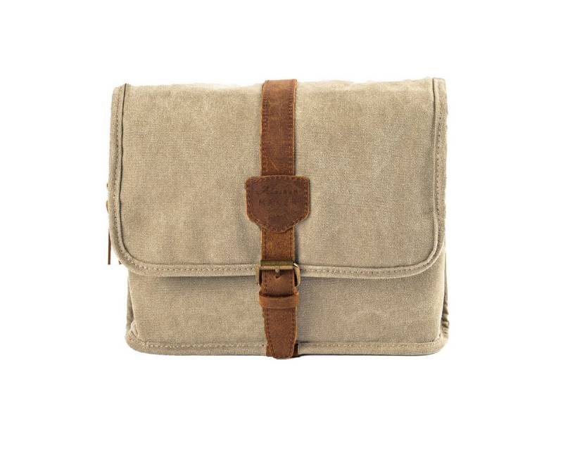 Outbacker Kulturbeutel Kulturbeutel zum Aufhängen – Canvas, Leder & 4-Liter-Fach von Outbacker