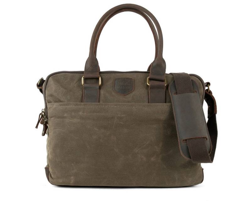 Outbacker Laptoptasche Anchorage – robuste Canvas-Laptoptasche mit Lederdetails von Outbacker