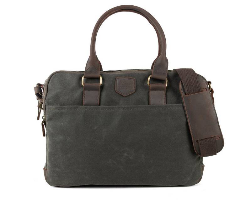 Outbacker Laptoptasche Anchorage – robuste Canvas-Laptoptasche mit Lederdetails von Outbacker