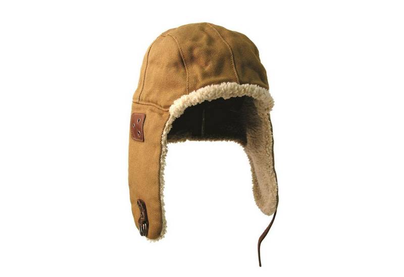 Outbacker Ohrenmütze Warme Canvas-Trappermütze mit Teddyfutter & Ohrenklappen von Outbacker