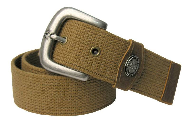 Outbacker Stoffgürtel Gürtel mit Dorn-Schnalle aus robustem Canvas mit Lederschlaufe. von Outbacker