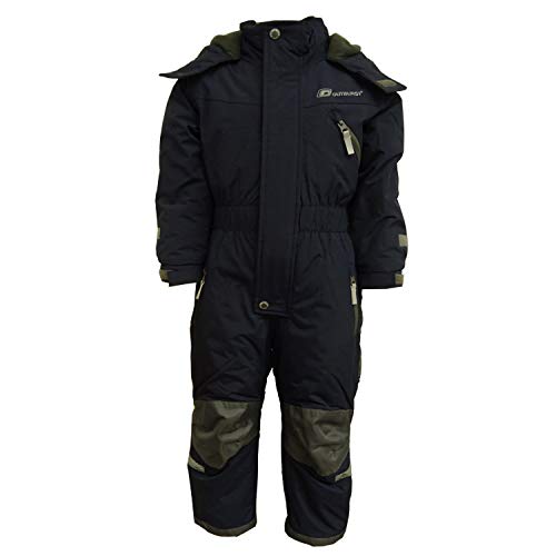 Outburst - Baby Kinder Funktions-Skioverall Schneeanzug gefüttert wasserdicht 10.000 mm Wassersäule atmungsaktiv Winddicht, dunkelblau - 3713980, Größe 104 von Outburst