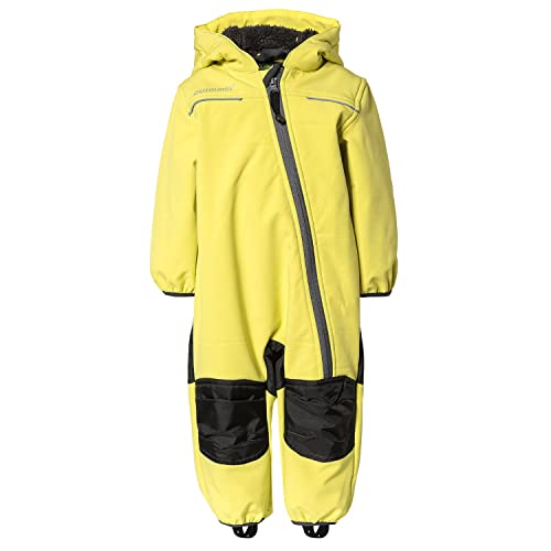 Outburst - Baby Kinder Jungen Softshell-Overall Schneeanzug gefüttert wasserdicht 10.000 mm Wassersäule atmungsaktiv Winddicht, Lime - 14411161, Größe 122 von Outburst