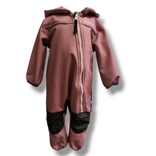 Outburst Baby Kinder Softshell-Overall Schneeanzug gefüttert wasserdicht atmungsaktiv winddicht, mauve - 3714435,Größe 116 von Outburst