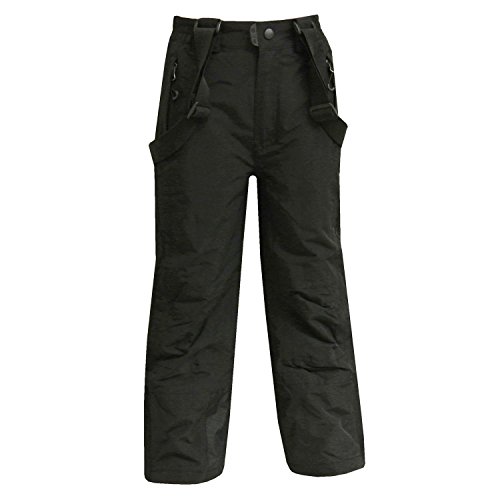 Outburst - Jungen Skihose Schneehose Latzhose atmungsaktiv Winddicht 10.000 mm Wassersäule, schwarz, Größe 116 von Outburst