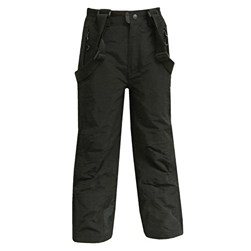 Outburst - Jungen Skihose Schneehose Latzhose atmungsaktiv Winddicht 10.000 mm Wassersäule, schwarz, Größe 176 von Outburst