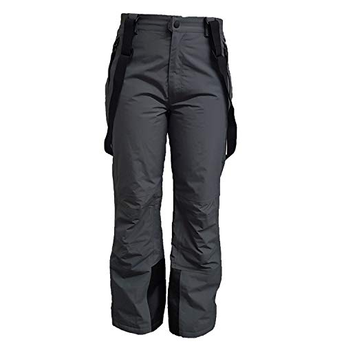 Outburst - Jungen Skihose wasserdicht 10.000 mm Wassersäule atmungsaktiv Winddicht Schneehose gefüttert Funktionshose, grau - 3812948, Größe 152 von Outburst