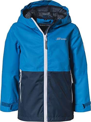 Outburst - Jungen Softshelljacke Übergangsjacke Windjacke Regenjacke mit Kapuze, 10.000mm Wassersäule, wasserdicht, atmungsaktiv, Winddicht, reflektierend, Mehrfarbig, blau - 68330blau - Größe 116 von Outburst