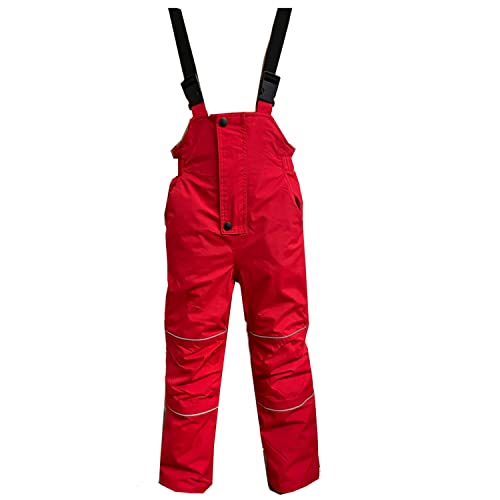 Outburst - Kids Jungen/Mädchen Skihose, Schneehose, 10.000mm Wassersäule, atmungsaktiv, Winddicht, verschweißte Nähte, Reflektoren, gefüttert, wattiert, einfarbig, rot - 4860829r, Größe 110 von Outburst