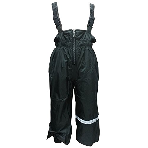 Outburst - Mädchen Regenhose mit Latz und Fleece Wasserundurchlässig Matschhose, anthrazit -Größe 122 von Outburst