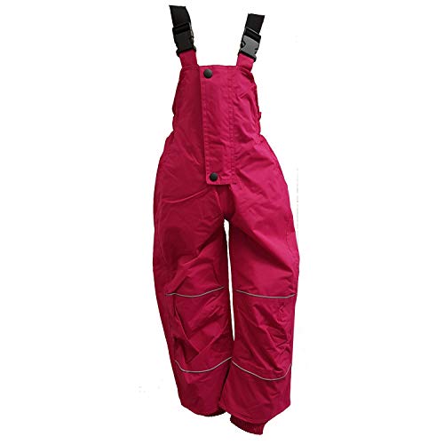 Outburst - Mädchen Regenhose ungefüttert Matschhose mit Latz wasserdicht 10.000 mm Wassersäule atmungsaktiv Winddicht. pink - 4860330. Größe 122 von Outburst