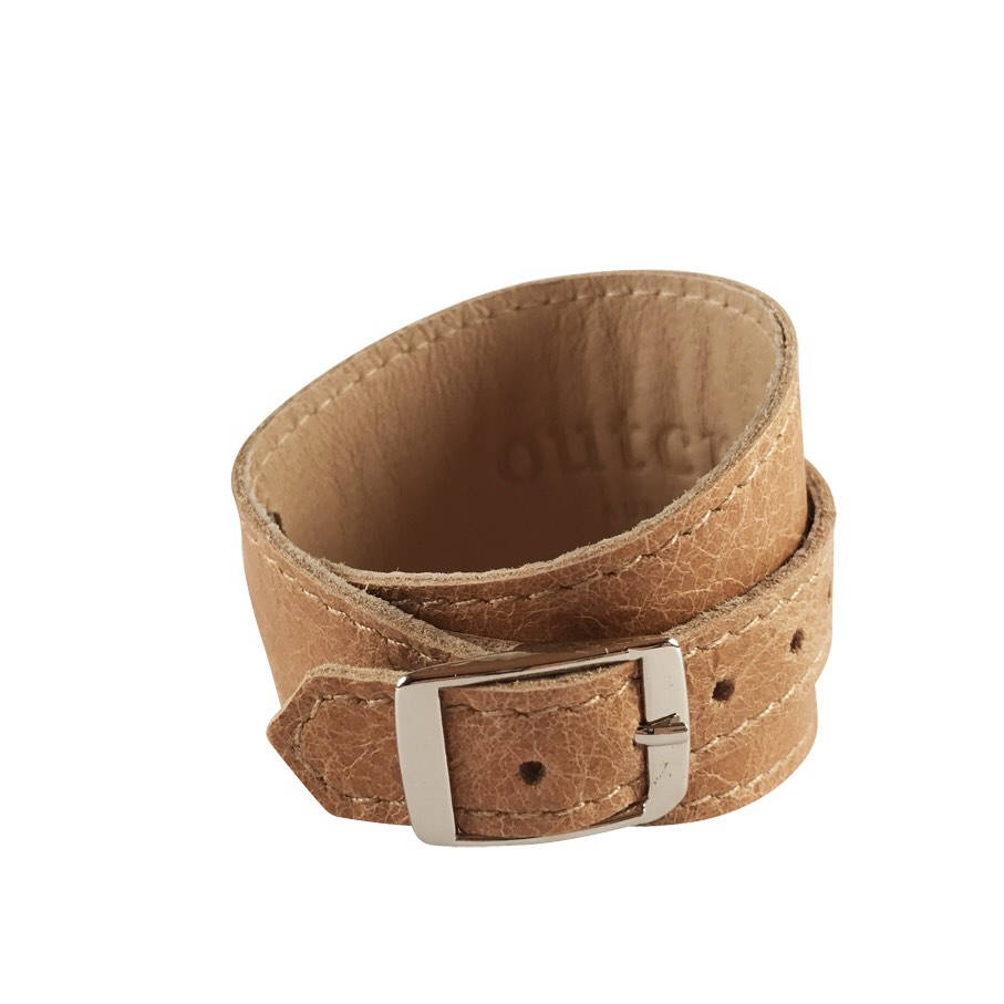 Crop Cuff Aus Vintage Light Tan Leder von OutcropAustralia