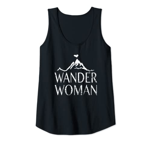 Damen Wander Woman Alpenherz Berg Trekking Berg Herz Wander Woman Tank Top von Outdoor Berg Wandern Herzchen Muttertag Geschenke