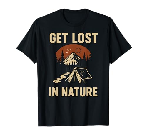 Creation Get Lost In Nature Vintage Herren Christian Religiös T-Shirt von Outdoor Christian Catholic Faith Camping Apparel