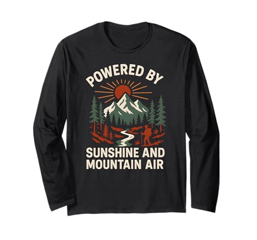Mountain Powered by Sunshine Vintage Herren Christian Faith Langarmshirt Mountain Powered by Sunshine Vintage Herren Christian Faith Langarmshirt von Outdoor Christian Catholic Faith Camping Apparel