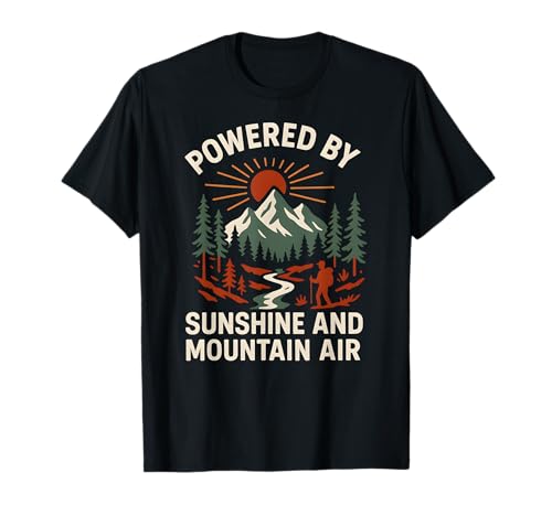 Mountain Powered by Sunshine Vintage Herren Christian Faith T-Shirt Mountain Powered by Sunshine Vintage Herren Christian Faith T-Shirt von Outdoor Christian Catholic Faith Camping Apparel