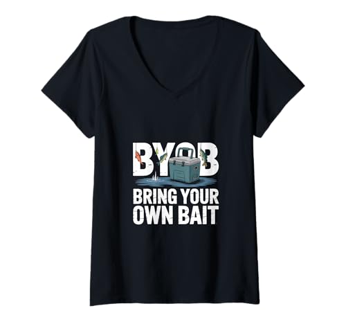 Damen Bringen Sie Ihren eigenen Köder für einen entspannten Tag mit T-Shirt mit V-Ausschnitt Damen Bringen Sie Ihren eigenen Köder für einen entspannten Tag mit T-Shirt mit V-Ausschnitt von Outdoor Life