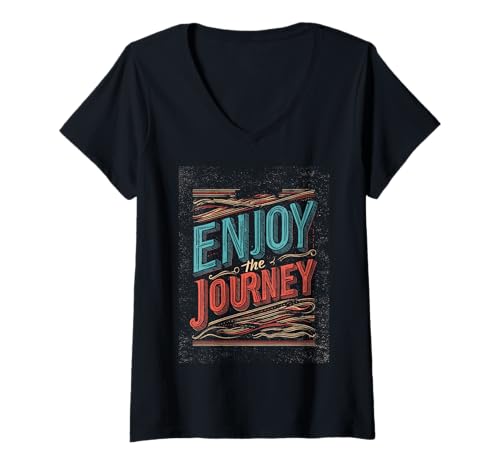 Damen Genießen Sie das Wanderabenteuer The Journey T-Shirt mit V-Ausschnitt Damen Genießen Sie das Wanderabenteuer The Journey T-Shirt mit V-Ausschnitt von Outdoor Lifestyle Hiking Inspiration Co.