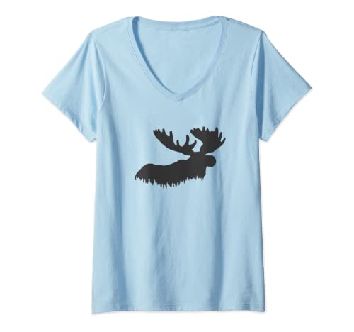 Damen Elch T-Shirt mit V-Ausschnitt Damen Elch T-Shirt mit V-Ausschnitt von Outdoor Shirts