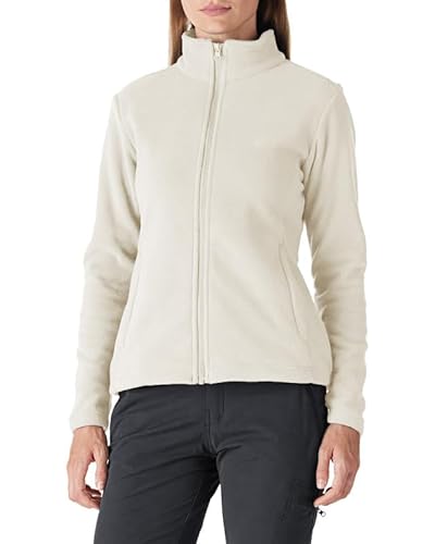 Outdoor Ventures Damen-Fleecejacke, leicht, warm, durchgehender Reißverschluss, weiche Oberbekleidung, Laufjacke mit 4 großen Taschen, Moon White, 48 von Outdoor Ventures