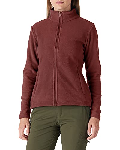 Outdoor Ventures Damen Fleecejacke mit Durchgehendem Reißverschluss Stehkragen Frauen Leichte Fleece Sweatjacke Antistatische Elektrizität Damenjacke für Laufen, Wandern und Freizeit Karamell L von Outdoor Ventures