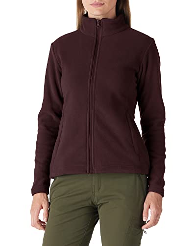 Outdoor Ventures Damen Fleecejacke mit Durchgehendem Reißverschluss Stehkragen Frauen Leichte Fleece Sweatjacke Antistatische Elektrizität Damenjacke für Laufen, Wandern und Freizeit Schokolade L von Outdoor Ventures