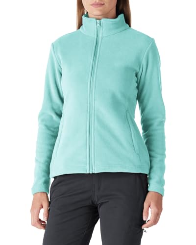 Outdoor Ventures Damen Fleecejacke mit Durchgehendem Reißverschluss Stehkragen Frauen Leichte Fleece Sweatjacke Warme Damenjacke für Laufen, Wandern und Freizeit Mintgrün XL von Outdoor Ventures