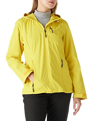 Outdoor Ventures Damen Regenjacke 10000MM Wasserdicht Leichte Gefüttert Packbar Sportjacke Funktionsjacke Atmungsaktiv Fahrrad Jacke mit Kapuze Schwefel Gelb M von Outdoor Ventures